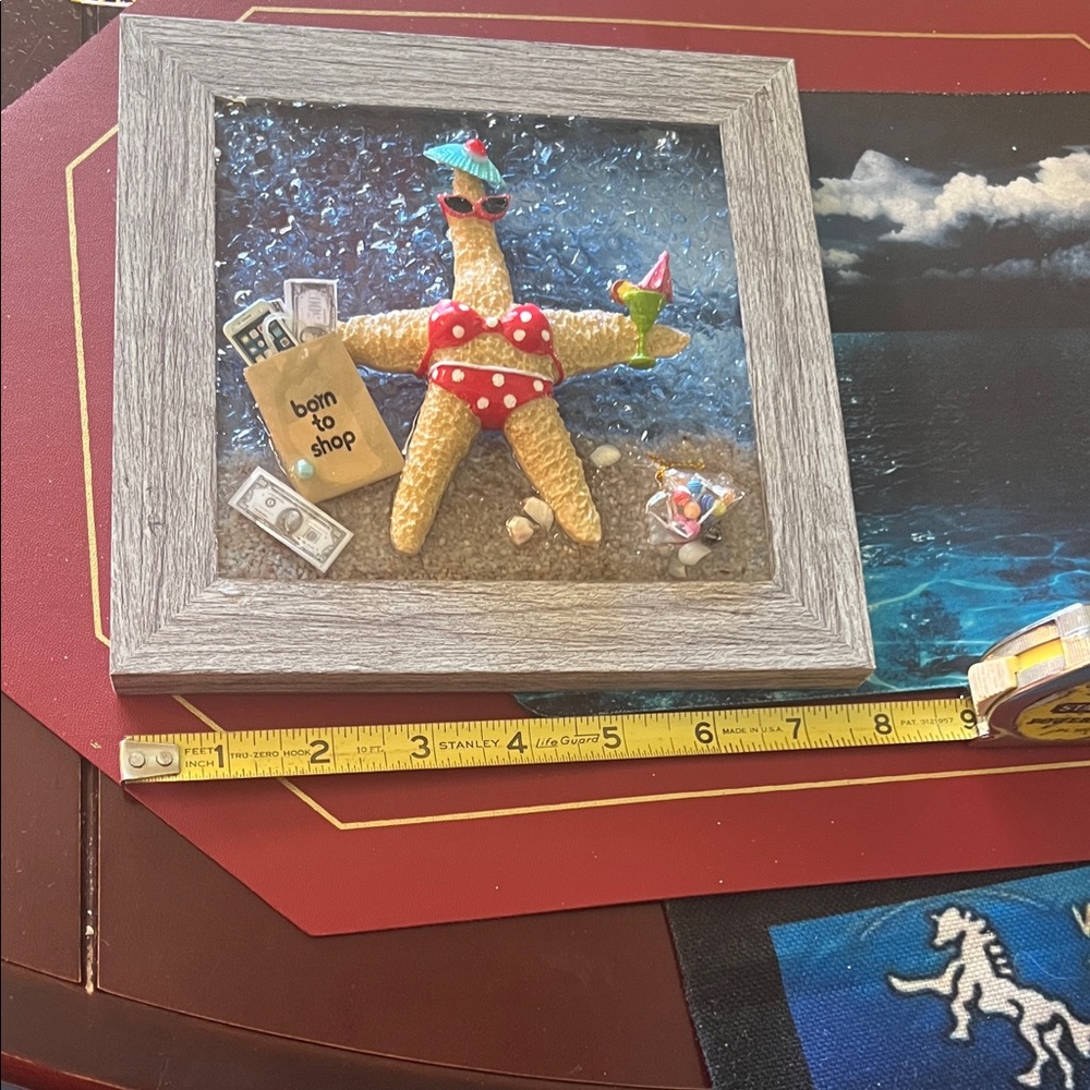#0594+ Starfish Art with Red Accents. Happy New Year 🐎 - Picture 4 of 11